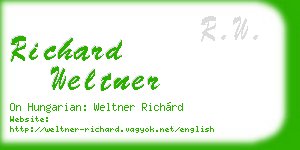 richard weltner business card