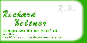 richard weltner business card